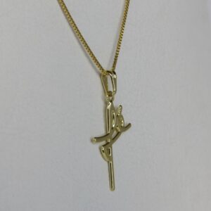 Colar Com Pingente Da Fé Banhado em Ouro 18k - Imagem 3