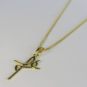 Colar Com Pingente Da Fé Banhado em Ouro 18k - Imagem 5