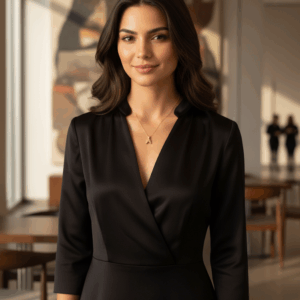 Colar Nossa Senhora Com Zircônias Azuis Banhado em Ouro 18k - Imagem 5